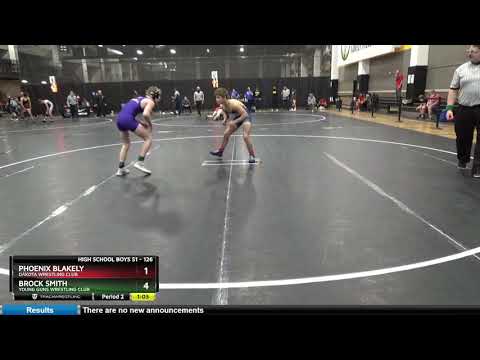 High School Boys 126 Phoenix Blakely Dakota Wrestling Club Vs Brock Smith Young Guns Wrestling Clu