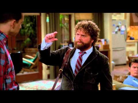 Zach Galifianakis || Complete scene || Two and a half men