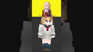 クセになるアニメダンス　しずやスキン完成！【マイクラ】　#shorts
