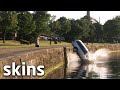 Tony Crashes Car Into The Water | Skins