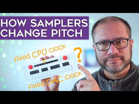How does a sampler change pitch in real time when CPU and DAC clockspeed are locked?