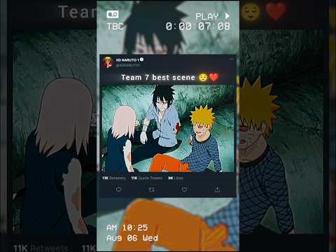 Team 7 Best Scene 😌❤️ #narutoshippuden #sasuke #kakashi #sakura #shortsfeed