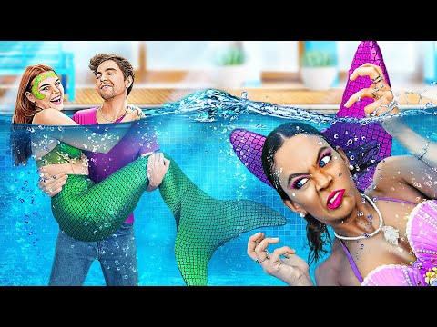 SCHWARM für Gute vs. Böse MEERJUNGFRAU! E-Girl vs. Meerjungfrau in der SCHULE von La La Lebensfreude