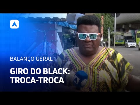 Repórter Thonny Black vai até o troca troca levar alegria às pessoas