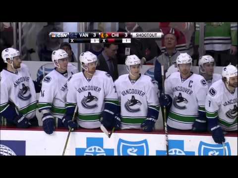 Shootout Feb 19 2013 Vancouver Canucks vs Chicago Blackhawks NHL Hockey