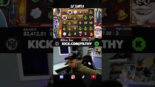 LE SANTA SLOT DROPS PRESENTS RAINBOWS AND BIG WINS #shorts #santa #bigwins #win #slots #slot