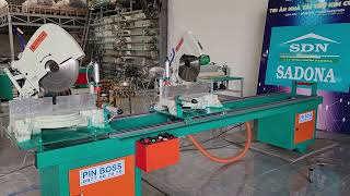 Download the video "Máy cắt nhôm 2 đầu Hitachi Nội địa Nhật"