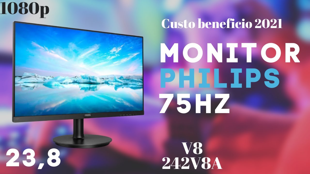 Miniatura da avaliação em vídeo de Monitor Philips 241V8LAB/69 23,8 Polegadas FHD VA