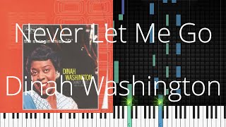 🎹 [Piano Solo]Never Let Me Go, Dinah Washington-Synthesia Piano Tutorial