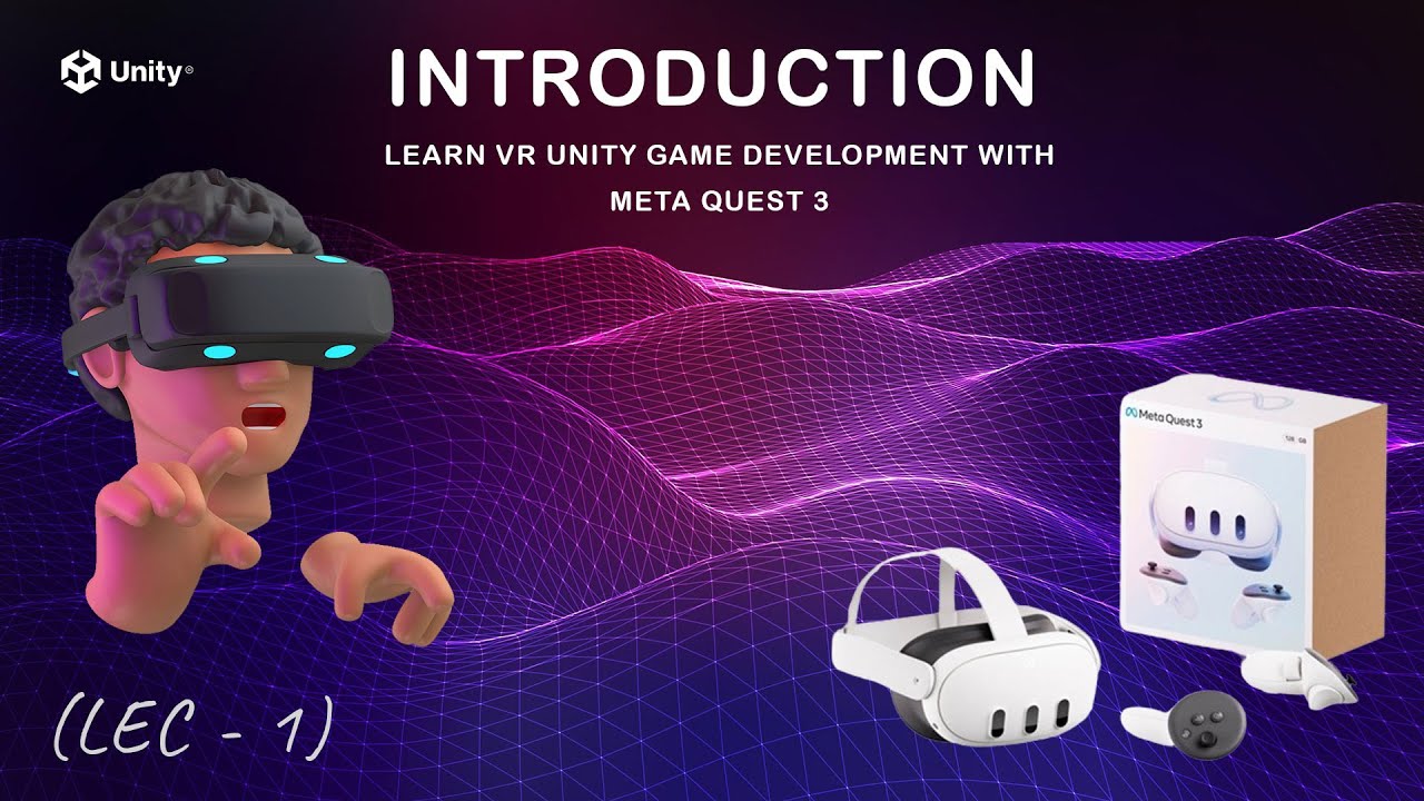 Developer wearing Meta Quest 3 headset, the primary target platform for Unity VR development