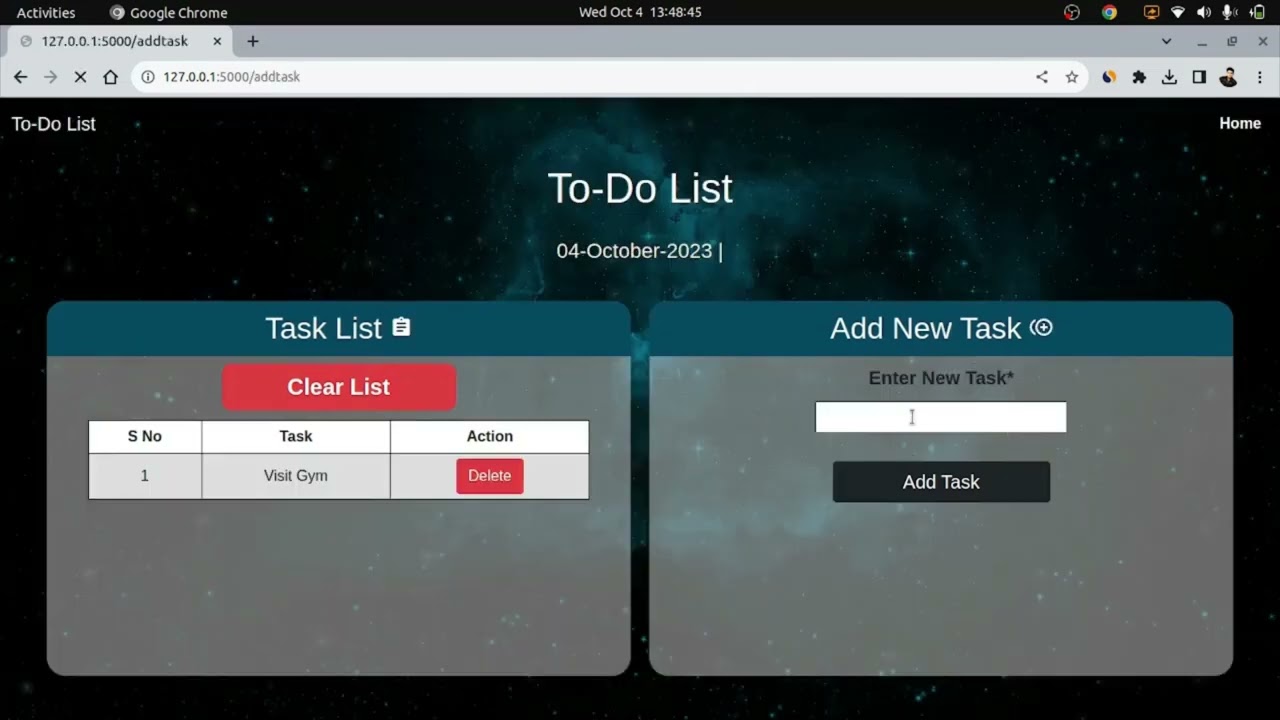 How to run the To-Do List Flask App