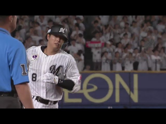 【9回裏】今季第2号!! マリーンズ・中村奨吾 レフトスタンドへの2ランホームラン!!  2024年7月9日 千葉ロッテマリーンズ 対 東北楽天ゴールデンイーグルス
