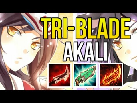 TRI-BLADE AKALI BUILD IS EXTREMELY LETHAL (AKALI BUILD CHALLENGE) | League of Legends