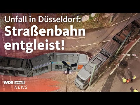 Straßenbahn in Düsseldorf entgleist: Mehrere Verletzte | WDR aktuell