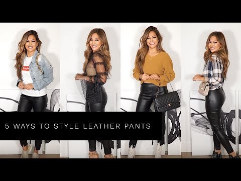 5 ways to style leather pants