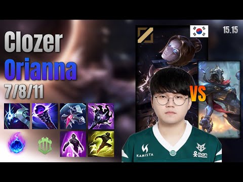 Clozer Mid Orianna vs Viktor lol KR solo rank Full Game 15.15 | 클로저 오리아나 vs 빅토르