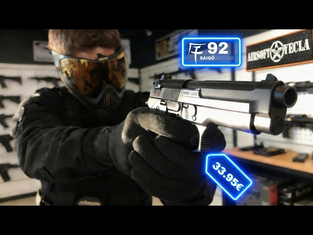 Vídeo relacionado con Pistola de Airsoft saigo M92 Gas (6mm) | Arma de Airsoft semiautomática Tipo Beretta 92 alimentada por Green Gas + maletín, Botella de Gas y Bolas