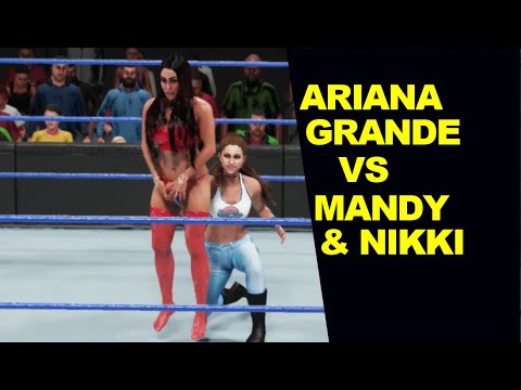 WWE 2K19 Ariana Grande vs Mandy Rose & Nikki Bella - 2 on 1