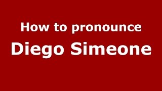 How to pronounce Diego Simeone