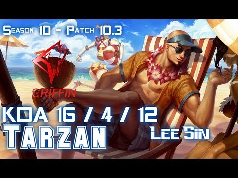 GRF Tarzan LEE SIN vs ELISE Jungle - Patch 10.3 KR Ranked