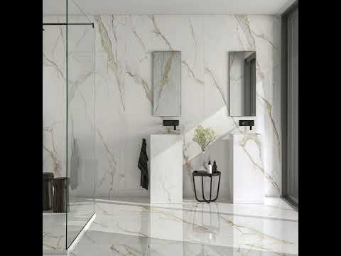 Carrelage sol et mur effet marbre brillant Hotel gold brillo 60*60 cm