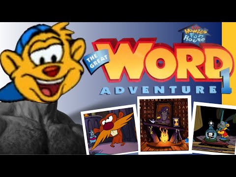 Learning words with a Chad bear, skunk & robot in Li'l Howie's Fun House: The Great Word Adventure.