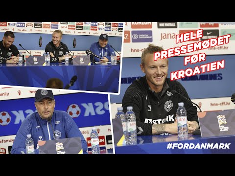 Sidste pressemøde før Kroatien: Kjær jagter landskampsrekord og respekt for Modric - se det hele her