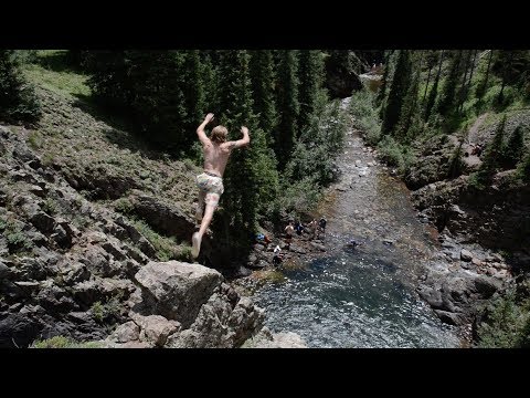 Mountain water: The ABC waterfall jumps near Durango, Colorado