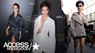 Stars Bare All At Paris Fashion Week With Flashy Ensembles | Access Hollywood