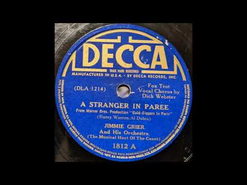 Jimmie Grier & his orchestra - A Stranger in Paree (1938)