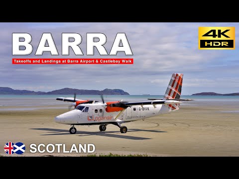 Landing at Barra Airport – The World’s Most Unique Beach Runway & Castlebay Walk 🇬🇧 Scotland 08/2025