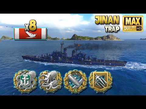 Cruiser Jinan: Aim difficulties but torps works great - World of Warships
