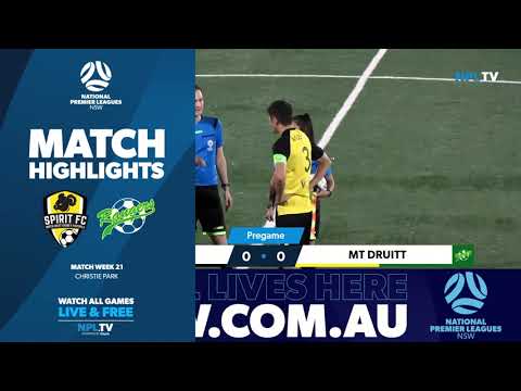 NPL NSW Men's Round 21 Fixture – NWS Spirit FC v Mt Druitt Town Rangers