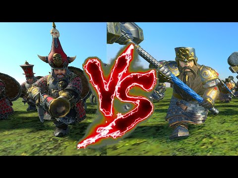 Chaos Dwarf Blunderbusses VS Hammerers. Total War Warhammer 3