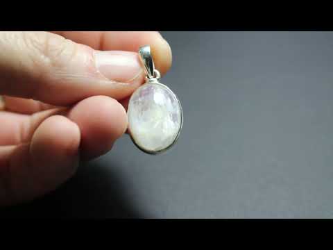 Anhänger Mondstein Silber 925 milchig-blau !