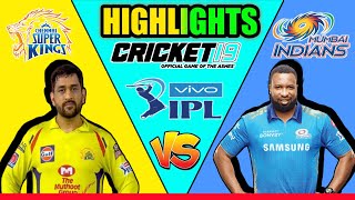 IPL 2021 HIGHLIGHTS | CSK VS MI FULL MATCH || MATCH 30 HIGHLIGHTS CRICKET19​ #cskvsmi #Vivoipl​​​