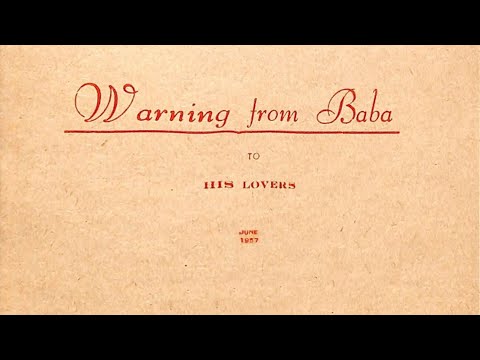 Meher Baba's Warning 1957