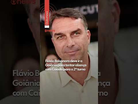 Flávio Bolsonaro deve ir a Goiânia para tentar aliança com Caiado para o 2º turno #g1 #eleição2026