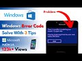 Windows Phone Store Error Code 80070057