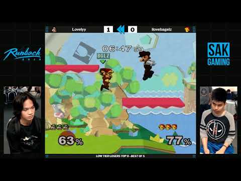 Runback 2018 Low Tier Losers Top 8 - Lovelyy (Brown Mario) vs ilovebagelz (Red Mario, YLink)