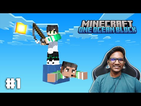 Minecraft Telugu: One Crazy Ocean Block Adventure!