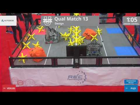 2017 VEXU Design Q13 - VEXLB3 vs PUJ3 - 16 to 21