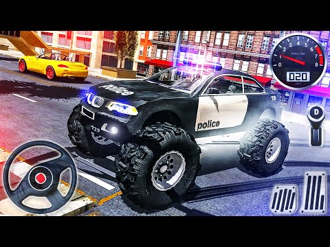 Police Monster Truck Driver Simulator - 4x4 Police Car Stunts Race 3D - Android GamePlay #2