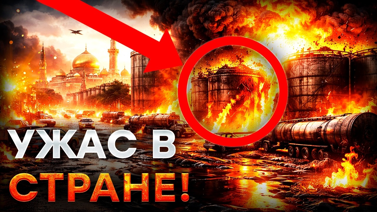 Страшный УДАР по ИРАНУ. НЕФТЬ залила УЛИЦЫ ТЕГЕРАНА! ЦЕНА ГОРЮЧЕГО достигла ?