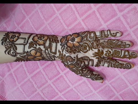Unique henna design😍| latest floral mehndi design | attractive henna design | fancy floral henna 😍😍