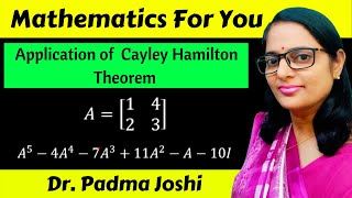 Cayley hamilton theorem for the matrix | Cayley hamilton theorem Application | linear polynomial