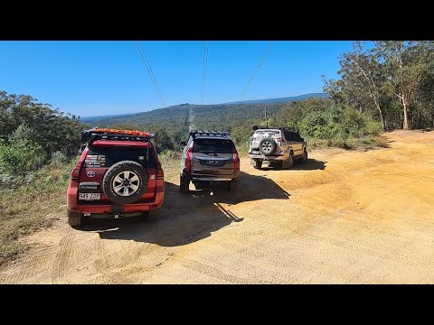 120 prado, 150 prado and Pajero sport at glasshouse mountain green track, wombat track 29/11/2022.