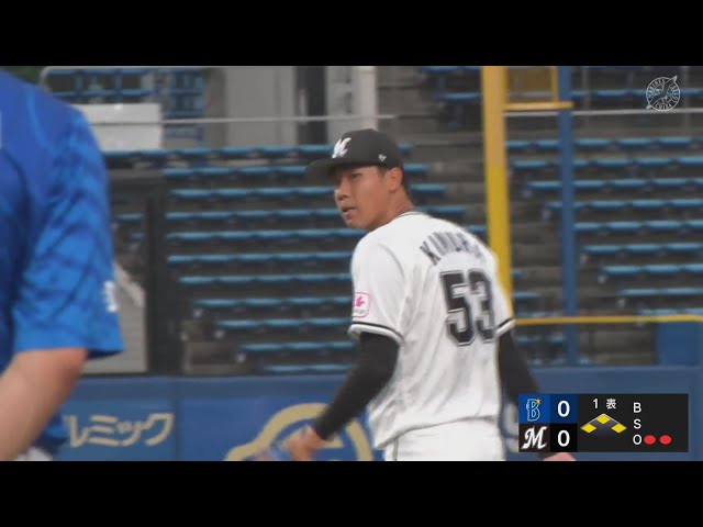 【ファーム】マリーンズ・木村優人 満塁のピンチで自らを助ける好フィールディング!!  2024年7月18日 千葉ロッテマリーンズ 対 横浜DeNAベイスターズ