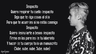 Despacito - Luis Fonsi, Daddy Yankee ft. Justin Bieber (Lyrics)