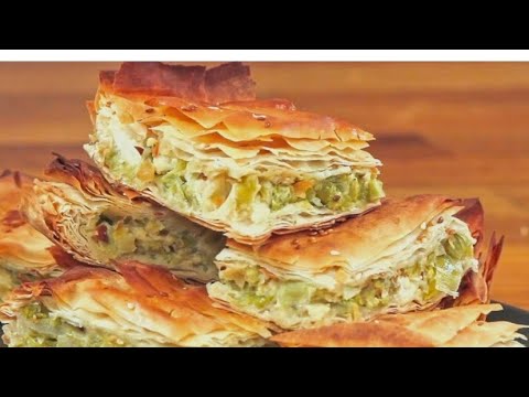 Byrek Përmeti me presh e pete te gatshme, receta me e shpejtë per tu gatuar edhe tepër I shijshëm.